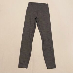 Lululemon Align Pant II Heathered Herringbone Heathered Black White Size 4